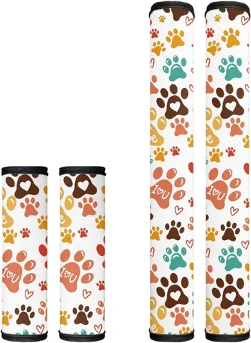 Vista 43 de Juego de 4 fundas protectoras de repuesto para manija de puerta de refrigerador con temática de té de la tarde para microondas, horno, refrigerador