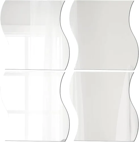 Vista 9 de EVIDECO French Home Goods - Juego de 4 espejos decorativos de pared autoadhesivos para pared