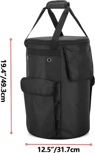 Vista 6 de samdew Funda para tanque de propano, bolsa de tanque de gas propano de 20 libras con solapa lateral abatible y función de mesa estable, 2 bolsillos