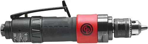 Vista 6 de Chicago Pneumatic CP879C - Taladro de potencia neumática, 3/8 de pulgada (0.394 in), mandril con llave, mango angular, 0.35 HP / 260 W, par