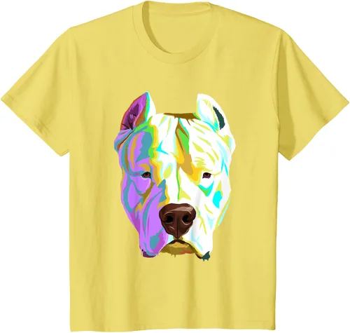 Vista 87 de Colorida camiseta Dogo Argentino, Negro, S
