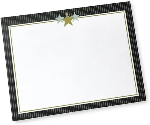 Vista 10 de Gartner Studios Papel de Certificado con Estrellas Abstractas en Lámina, Papelería Personalizada, Estampado en Lámina, 8.5" x 11", 15 Hojas