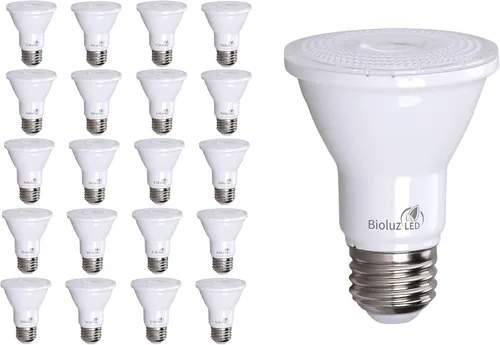 Vista 10 de Bioluz LED PAR20 Bombillas LED de luz diurna de 5000K, 90 CRI, bombilla LED regulable, 5.5W = reemplazo de 75W, base estándar E26, ángulo de haz