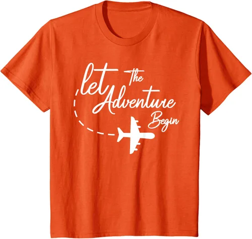 Vista 71 de Let The Adventure Begin - Camiseta inspiradora en modo de viaje en avión, Negro, S