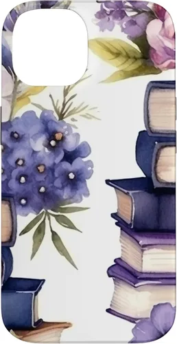 Vista 4 de Book Lover Purple Flower Case for iPhone 16
