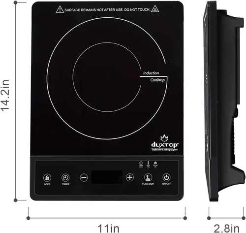 Vista 8 de Duxtop - Parrilla de inducción portátil, quemador de encimera, quemador de inducción con temporizador y sensor táctil, 1800W 8500ST E210C2