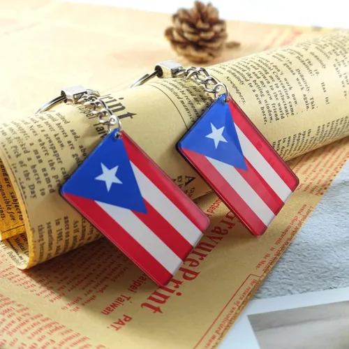 Vista 3 de Llavero con la bandera de Puerto Rico (2 unidades), Puerto Rico