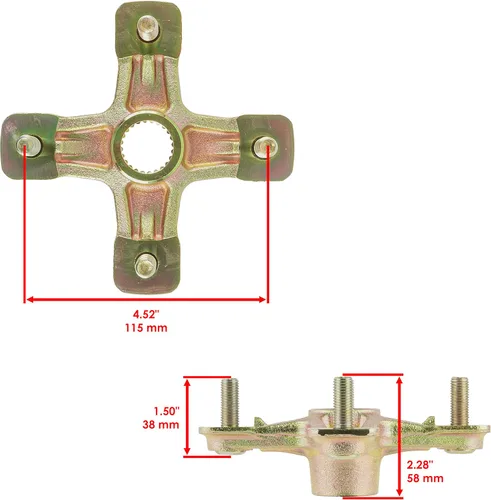 Vista 2 de Caltric 2 Eje trasero Buje de la rueda puede usarse con Yamaha Raptor 660R YFM660R 2001-2005