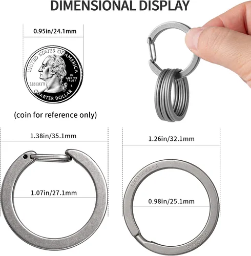 Vista 2 de TISUR Kit de fabricación de llaveros con llaveros, cierres de pinza de langosta de metal, llaveros de anillos de llavero a granel y abiertos