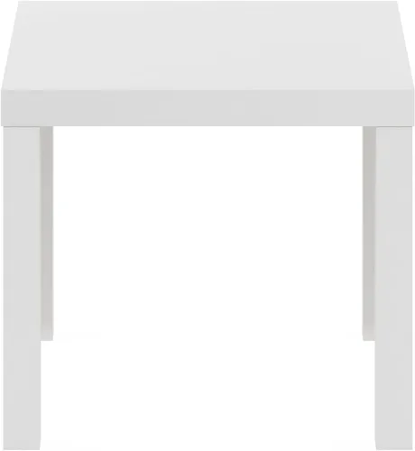 Vista 6 de Furinno Classic Square Parsons Mesa Auxiliar Lateral, Paquete de 1, Blanco