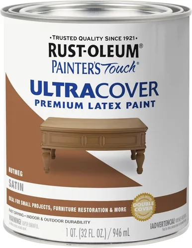 Vista 47 de Rust-Oleum 1976502 Painter's Touch - Pintura de látex, cuarto de galón, negro plano, 32 onzas líquidas, (paquete de 1)