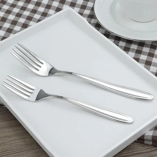 Vista 7 de Jekiyo Tenedores de cena de acero inoxidable, 8 pulgadas, tenedor de mesa de 12 piezas