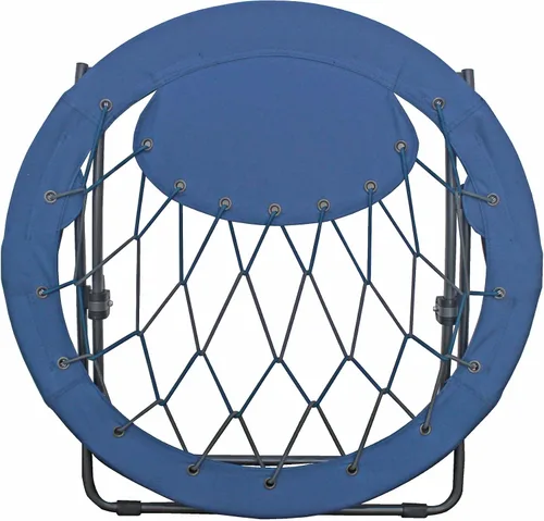 Vista 4 de Zenithen Cómoda silla Bungee portátil plegable con marco de metal duradero, perfecta para juegos, lectura, dormitorios y dormitorios, azul