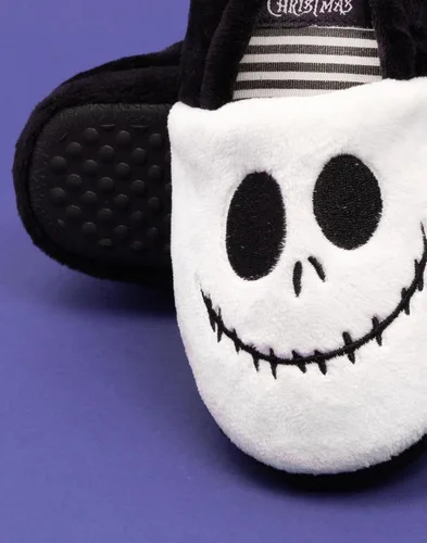 Vista 5 de Disney The Nightmare Before Christmas Pantuflas para niños Jack Skellington, Negro