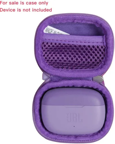 Vista 2 de Hermitshell Estuche rígido de viaje para auriculares inalámbricos JBL Vibe 200TWS (morado)