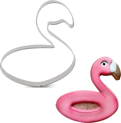 Vista 8 de LILIAO Cortador de galletas Flamingo Float - 3.8 x 3.9 pulgadas - Acero inoxidable