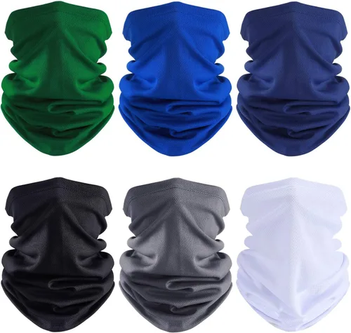 Vista 24 de Geyoga 6 piezas de protección UV para el verano, polaina de cuello refrescante, ropa para la cara, polaina para cuello, bufanda, protector solar