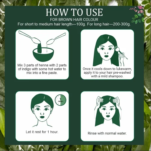 Vista 6 de Indus Valley Tinte de pelo de henna natural orgánico bio para cabellos grises, 3.53 oz (hoja índigo)