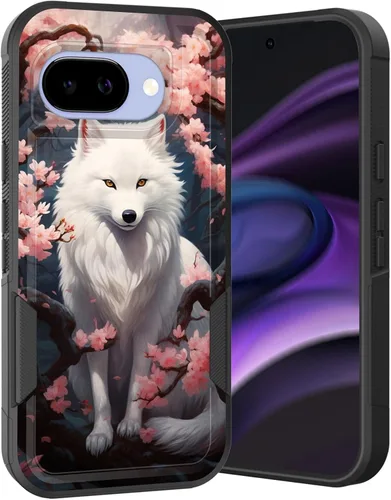 Vista 128 de Funda para Pixel 6A, Híbrida de Doble Capa de Servicio Pesado Resistente a Prueba de Golpes PC Duro + Funda Protectora de Silicona Suave para Google