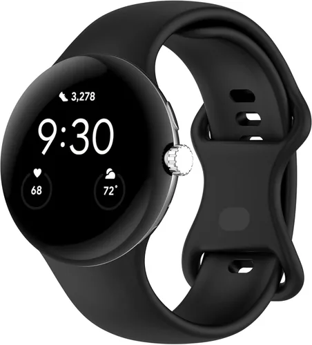 Vista 16 de Correa Compatible con Google Pixel Watch 1/2/3/4 (41mm), Pulsera de Reemplazo de Silicona Suave Deportiva para Google Pixel Watch 41mm Blanco