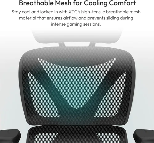 Vista 4 de THUNDERX3 XTC - Silla de oficina ergonómica para adultos, silla de juegos para adultos, silla de escritorio con respaldo alto, inclinación síncrona