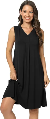 Vista 11 de GYS Cooling Bamboo Viscose Sleeveless Nightgowns for Women Aguamarina