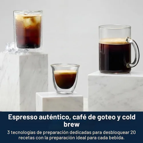 Vista 5 de De'Longhi Magnifica Duo - Máquina de café espresso totalmente automática #1 Worldwide Espresso Machine Maker, 20 One-Touch Recipes, Hot & Cold