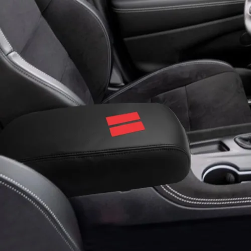 Vista 10 de INTGET Funda para reposabrazos de consola central de automóvil para Dodge Durango Accesorios 2011-2020, funda de cuero para reposabrazos, funda