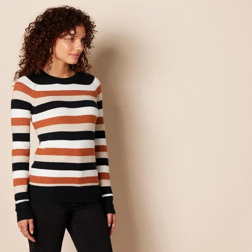 Vista 2 de Tienda Essentials Suéter de cuello redondo de manga larga suave al tacto para mujer