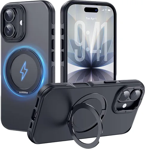 Vista 37 de Funda magnética para iPhone Air con protector de lente de cámara, protección grado militar de 10 pies, compatible con funda MagSafe Slim para iPhone