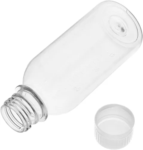 Vista 7 de Aicosineg 20 recipientes de plástico de 5.1 fl oz, botella de reactivo químico de laboratorio, botella de almacenamiento de boca pequeña de 5.07 5.1