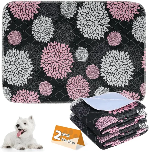 Vista 24 de KOOLTAIL Almohadillas lavables para orina de perros, paquete de 2 almohadillas de entrenamiento súper absorbentes reutilizables impermeables