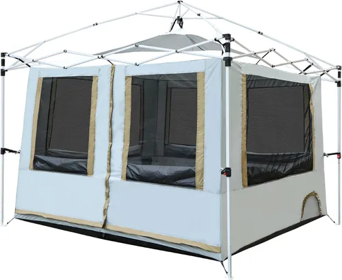 Vista 15 de REDCAMP Tienda de Campaña con Toldo para Tienda de Toldo Desplegable, Tienda Interior Convierte Toldo de Patas Rectas de 10'x10' o 10'x20' en Tienda