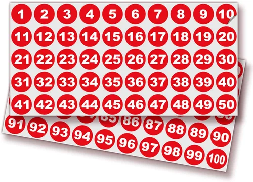 Vista 37 de iSYFIX Calcomanías negras de números consecutivos – 1 a 100, 1 pulgada, 1 juego – Vinilo autoadhesivo de alta calidad, ideal para inventario