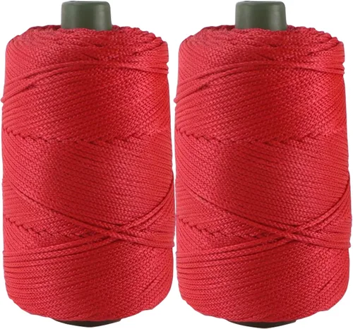 Vista 12 de Cordón de hilo artístico de 14.11 oz, hilo de poliéster color burdeos, para tejer macramé, bolsas de ganchillo, canasta de ganchillo, sombrero