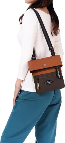 Vista 3 de Sherpani Pica, bolso cruzado pequeño, bolso cruzado de nailon, bolso de hombro diario, bolsos para mujer, protección RFID, Clay, S, Pica