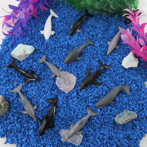 Vista 6 de Safari Ltd. Bolsa a granel de ballenas y delfines – Juego de figuras de juguete de cetáceos en miniatura – 48 juguetes de juego para niños, niñas
