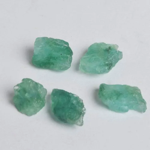 Vista 2 de Auténtica esmeralda verde áspera 36.50 Ct Lote de 5 piezas de cristal curativo natural crudo gema suelta para joyería, Gema, lote de piedras
