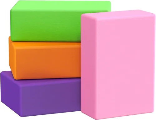 Vista 8 de Foam Block Supportive Latex-Free with Rounded Edges, Non-Slip Exercise Blocks for Pilates, Meditation, Balance, Stretching and Deep Poses
