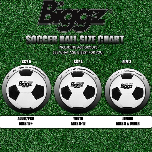 Vista 5 de Biggz Paquete de 12 pelotas de fútbol clásicas prémium tamaño 5