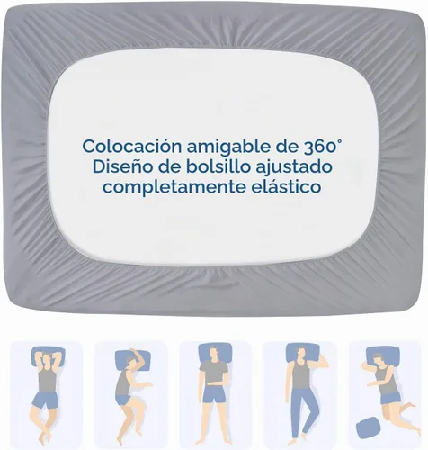 Vista 7 de Protector de colchón individual impermeable, funda de colchón individual con bolsillo profundo ajustable hasta 14 pulgadas, suave y transpirable
