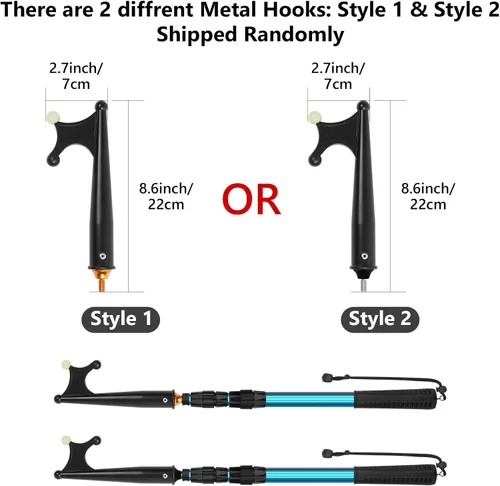 Vista 7 de SANLIKE Telescopic Boat Hook for Docking, Extendable Marine Docking Pole with Luminous Design, Rust-Resistant Aluminum, Non-Slip Handle, Lightweight