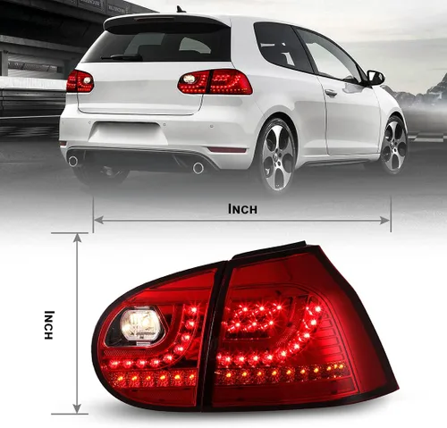 Vista 8 de ROXX Conjunto de luces traseras LED para Volkswagen Golf 5/GTI 2006, 2007, 2008, 2009, 2009, luces traseras de repuesto para Volkswagen Rabbit
