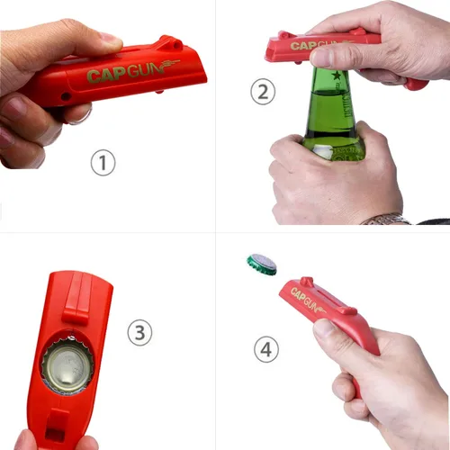 Vista 4 de Pistola de cerveza, divertido lanzador de botellas para juego creativo de beber, fiesta familiar, bar beber, barbacoa al aire libre, plástico