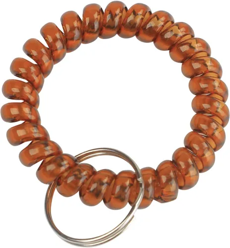 Vista 2 de BIHRTC Llavero elástico flexible de la pulsera de la primavera de la bobina espiral de la transparencia, al azar