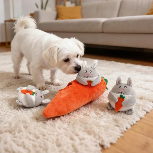 Vista 2 de Juguete chillón Ifoyo para perro, grande, duradero, para perros medianos/pequeños, mascotas, juguete para perros de Navidad de Halloween