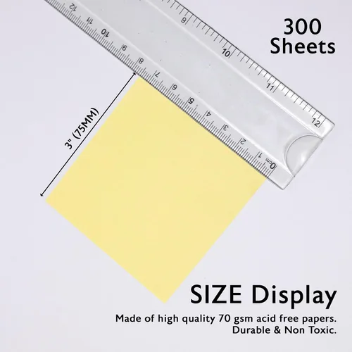Vista 2 de BAZIC Products Cubo de papel de color de 300 unidades con bandeja, para escuela, oficina, hogar