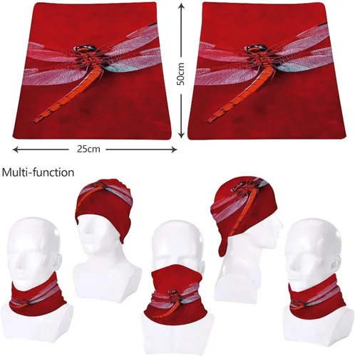 Vista 8 de Dragonfly Neck Gaiter for Men Women Upf 50+ Sun Protection Balaclava Face Mask Cover Moisture Wicking & Quick Dry Neckerchief Seamless Ski Mask