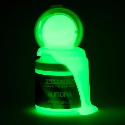 Vista 3 de Aurora - Pintura de 1.7 fl oz (brillo verde) con paquete de antorcha UV PeeDar 2.0.