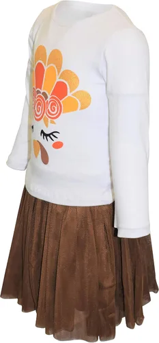 Vista 56 de Unique Baby Girls 2pc Skirt Set Outfit Long Sleeve Top with Skirt